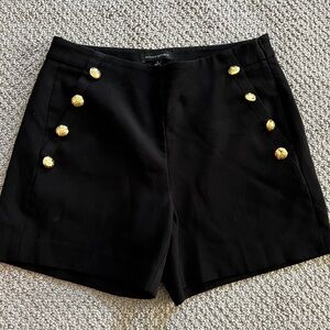 Banana Republic Black Shorts with gold buttons